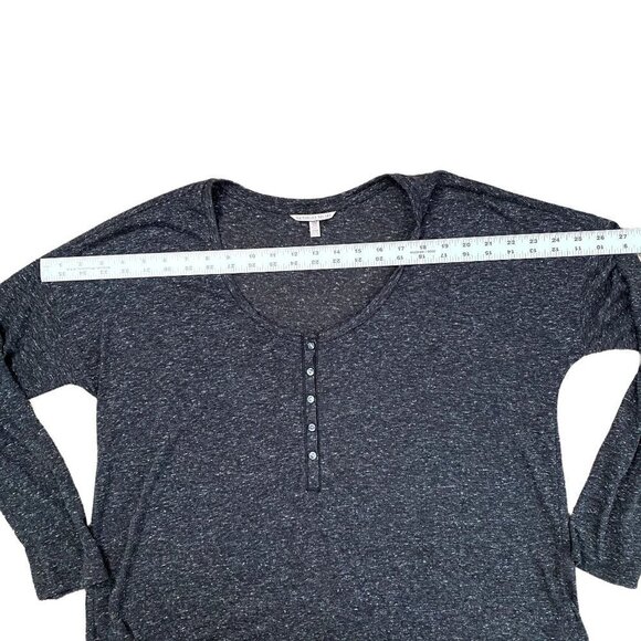 Victoria Secret | Long Sleeve Sheer Button Up Top | Color: Gray | Size: Medium - Picture 6 of 10